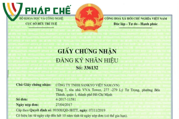 chứng nhận đăng ký nhãn hiệu
