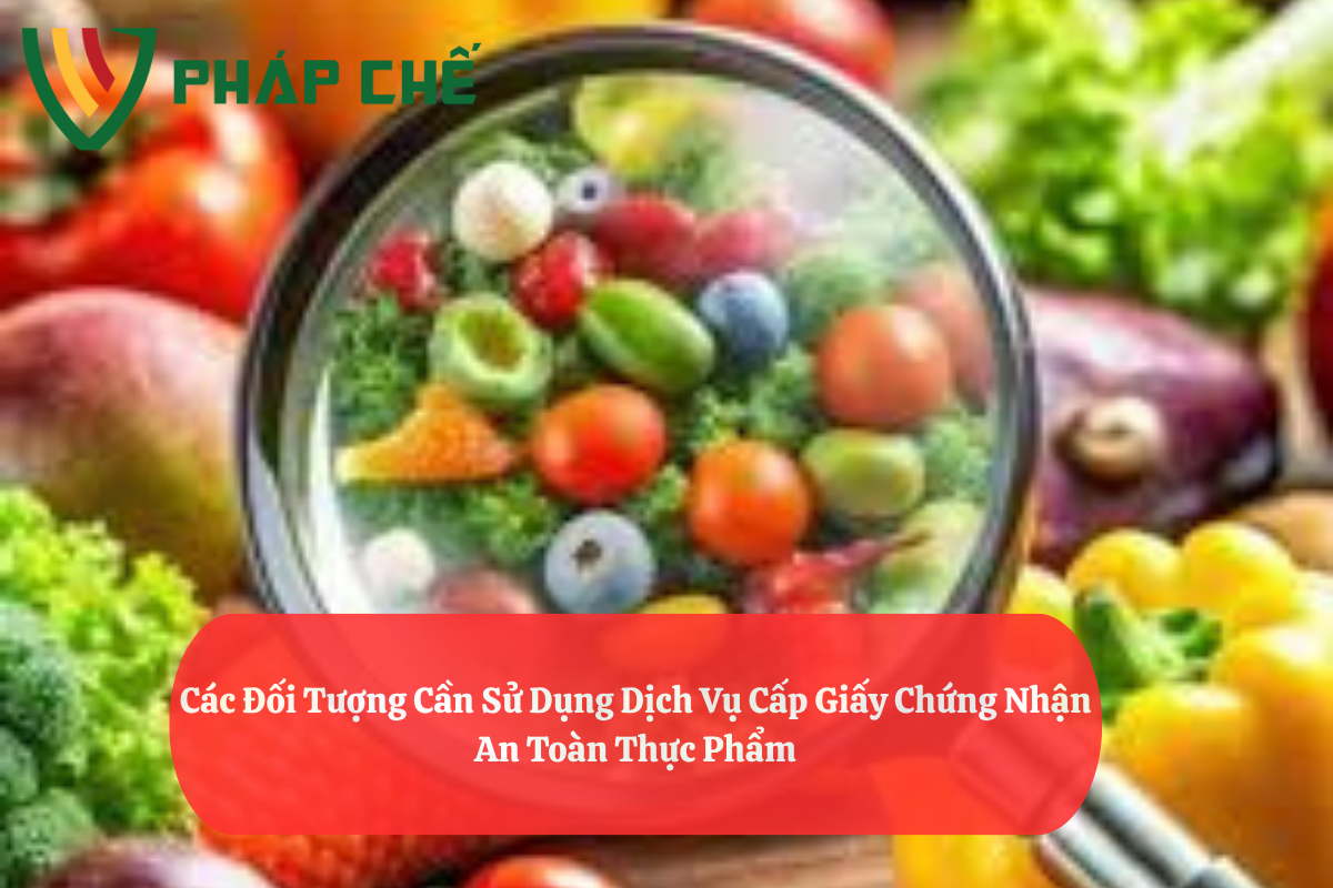 Các Đối Tượng Cần Sử Dụng Dịch Vụ Cấp Giấy Chứng Nhận An Toàn Thực Phẩm