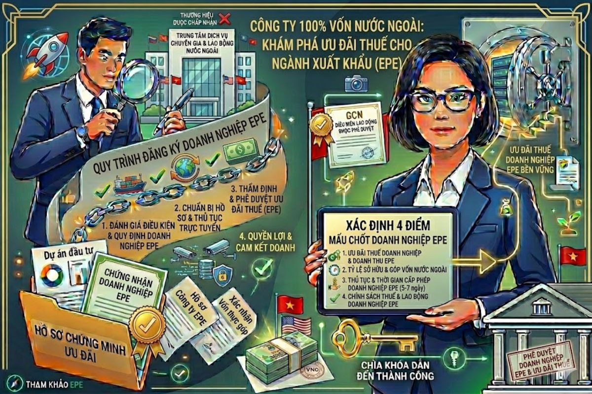 Công ty 100% vốn nước ngoài: khám phá ưu đãi thuế cho nghành xuất khẩu (ÊP)