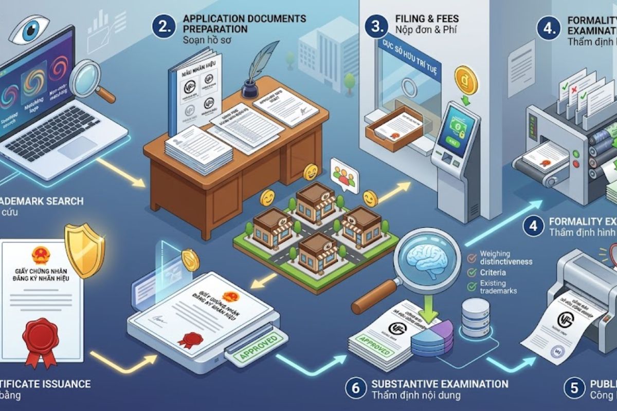 Thủ tục đăng ký bảo hộ thương hiệu cho chuỗi nhượng quyền