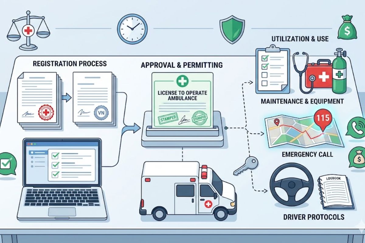 Thủ tục đăng ký và sử dụng xe cứu thương tại phòng khám